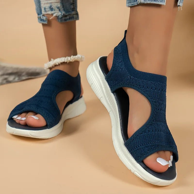 Comfortable Knit Sandals with Open Toe and Platform Sole
