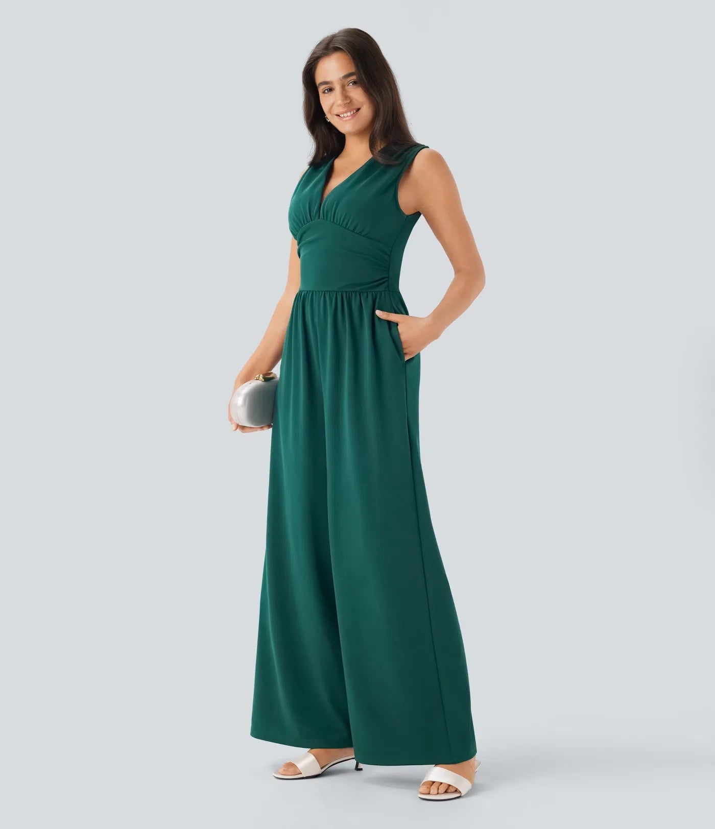 Camille | Ermeløs festjumpsuit