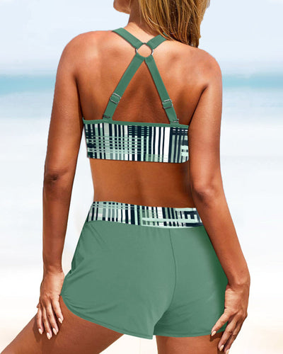 Janelle | Ribbete bikini med høy midje