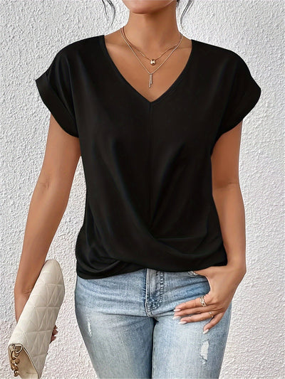 Cleo | Casual bluse med V-hals for kvinner
