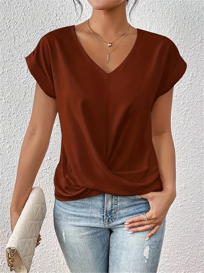 Cleo | Casual bluse med V-hals for kvinner