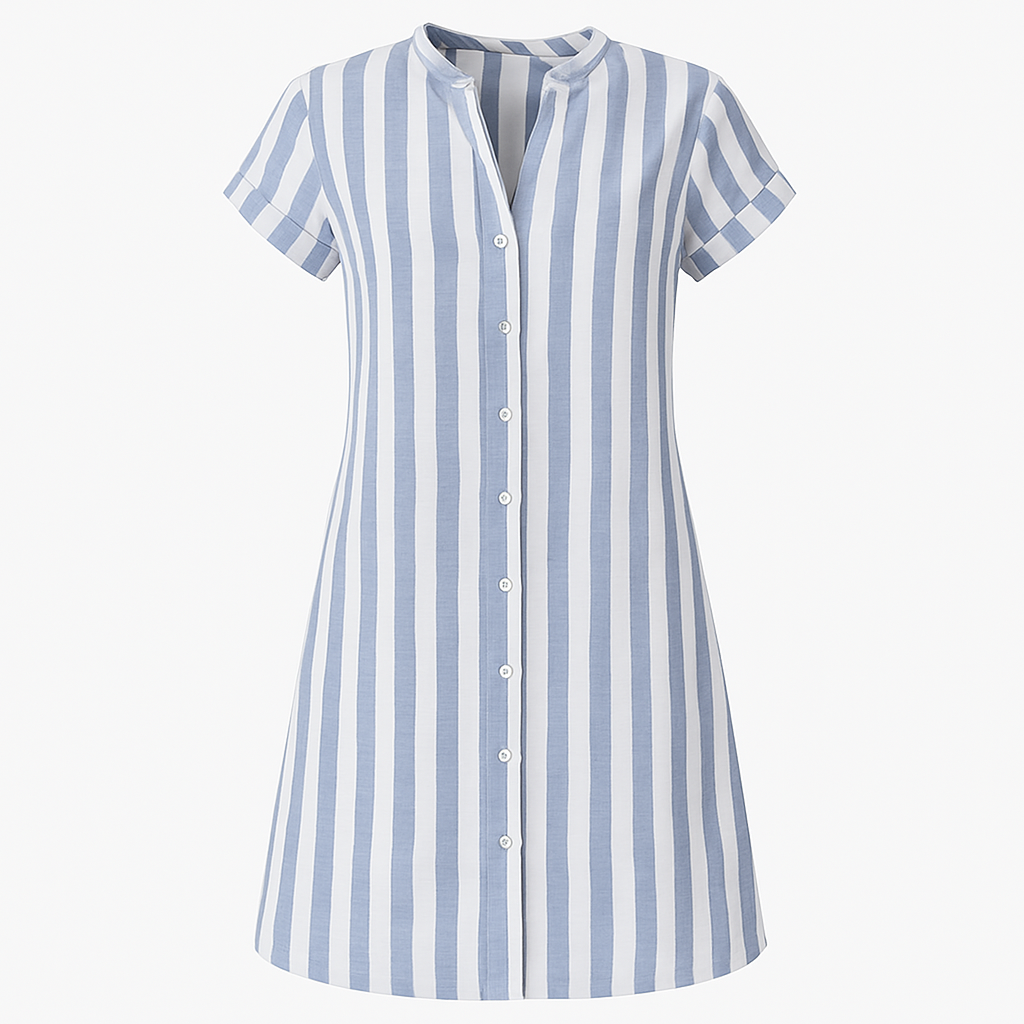 Martine | Elegante gestreepte skjortekjole
