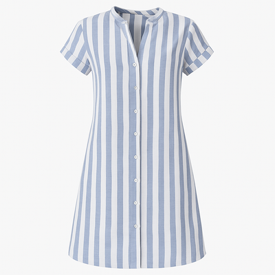 Martine | Elegante gestreepte skjortekjole