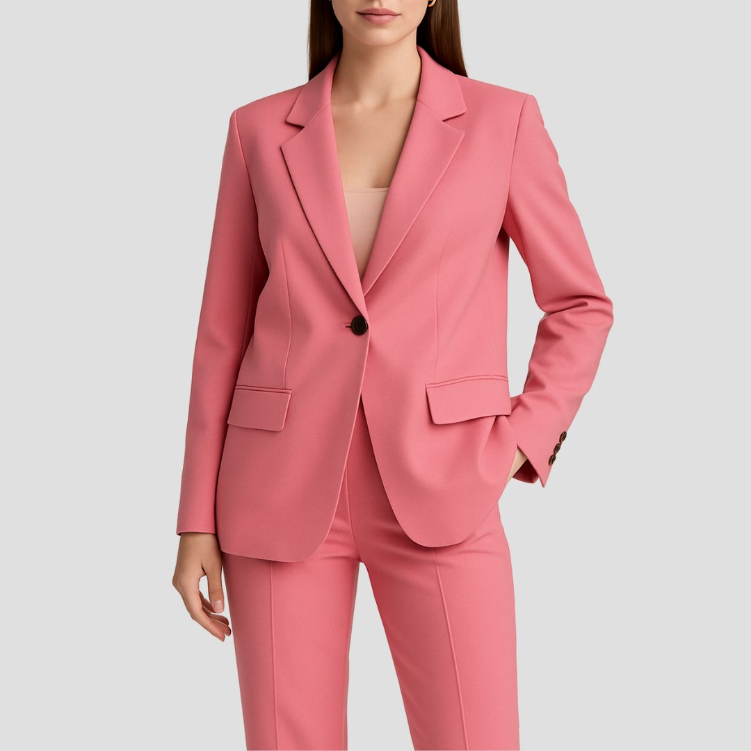 Classic Two Piece Trouser Suit with Tailored Blazer
