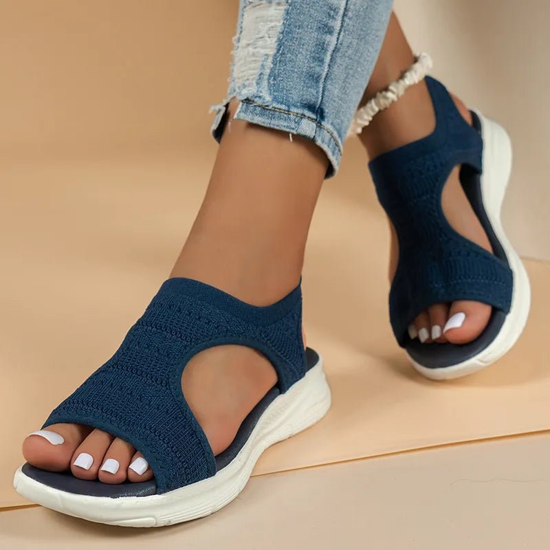 Comfortable Knit Sandals with Open Toe and Platform Sole