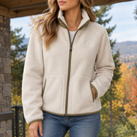 Cosy Full Zip Fleece Jacket with Stand Collar and Hand Pockets