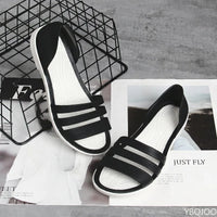 Flat Strappy Sandals with Open Toe and Cushioned Footbed