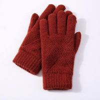 Fluffy Knit Winter Gloves with Touchscreen Fingertips