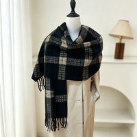 Heritage Tartan Scarf with Tassel Ends in Check Print