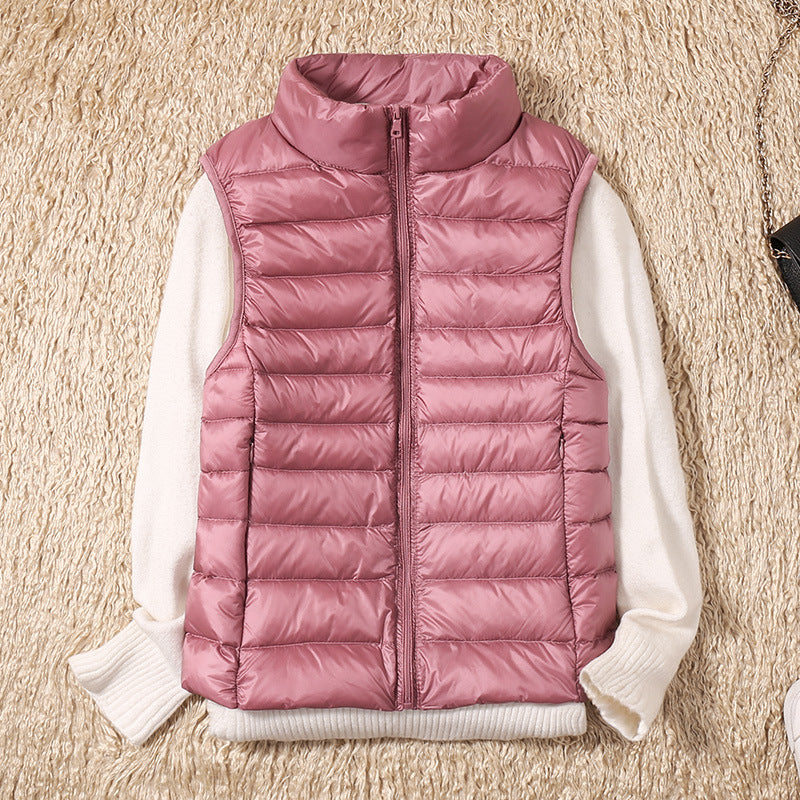 Lightweight Zip-Up Puffer Gilet with Stand Collar