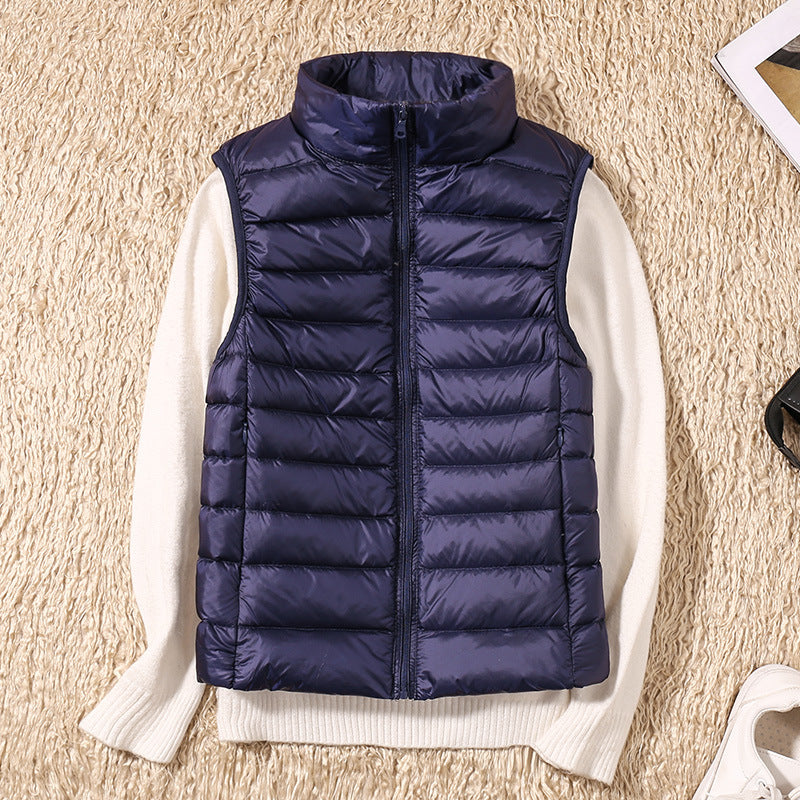 Lightweight Zip-Up Puffer Gilet with Stand Collar