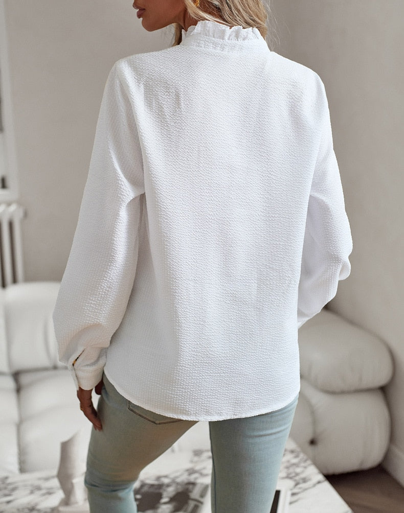 Alice | Ruffle Striped bluse