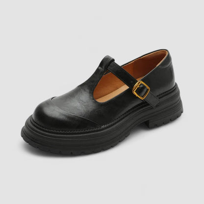 Retro Chunky Platform Mary Jane Shoes with T-Bar Buckle