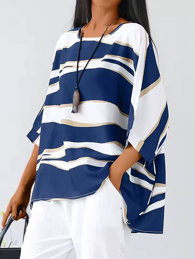 Aria | Stilig Bluse Med O-Hals