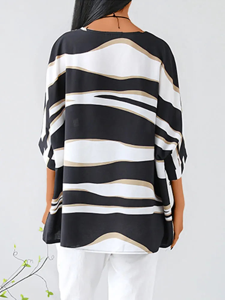 Aria | Stilig Bluse Med O-Hals