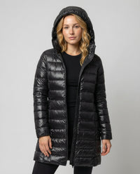 Warm Lightweight Hooded Long Puffer Jacket