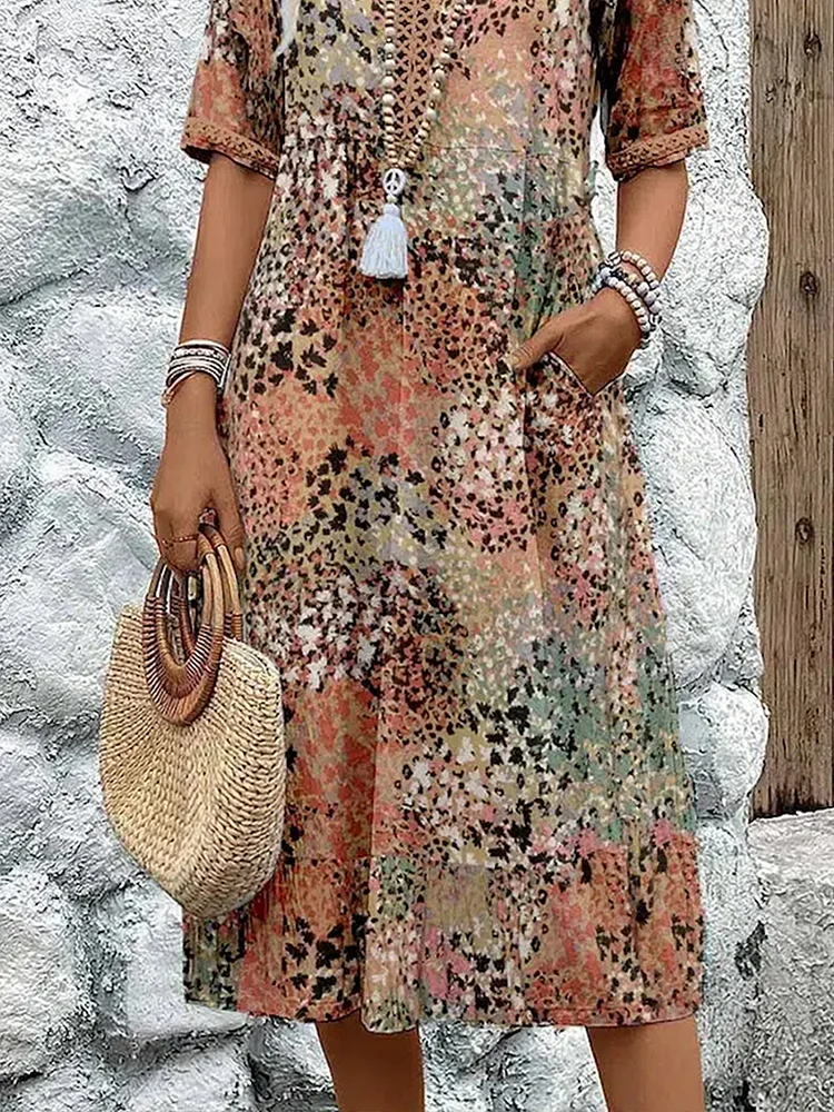 Fatima | Kjole med blomsterdesign