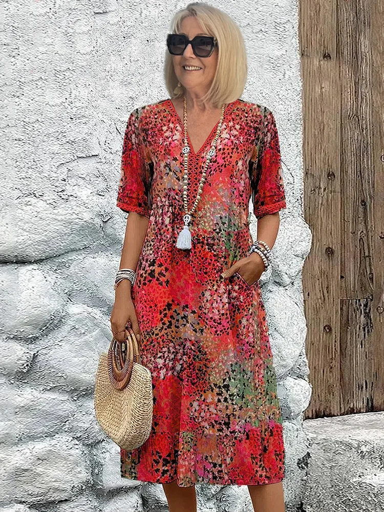 Fatima | Kjole med blomsterdesign