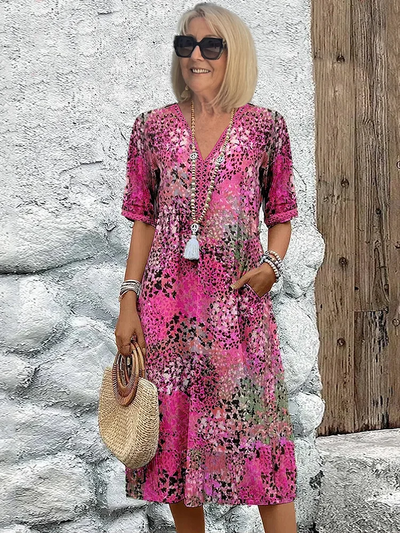 Fatima | Kjole med blomsterdesign